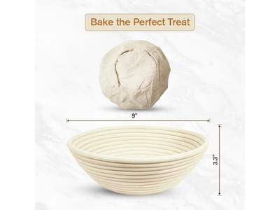 8 9 10 इंच बैनेटन प्रूफिंग बास्केट्स रतन गोल और ओवल