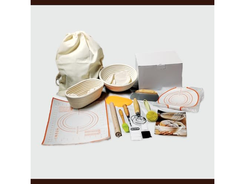 बैनेटन ब्रेड टोकरी प्रूफिंग पुन: उपयोग योग्य ढक्कन के साथ मिनिएचर प्रूफिंग प्रोविंग