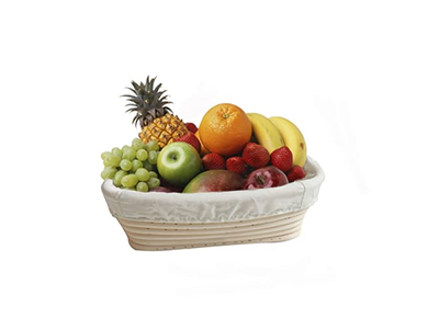 ब्रेड प्रूफिंग टोकरी डिज़ाइन इंसर्ट लंबी बैनेटन 7 इंच प्रीमियम अंडाकार 10 इंच