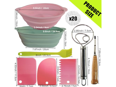 सॉरडो के लिए ब्रेड प्रूफिंग टोकरियाँ गन्ना बैनेटन टोकरी 9 इंच