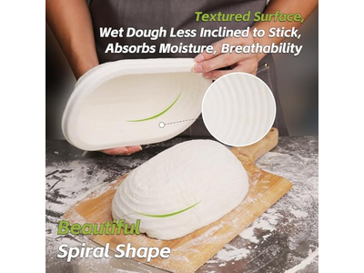 ब्रेड सॉरडो ट्रे गन्ना प्रूफिंग टोकरी सर्विंग पैन प्रूफ बाउल 9 इंच विकर