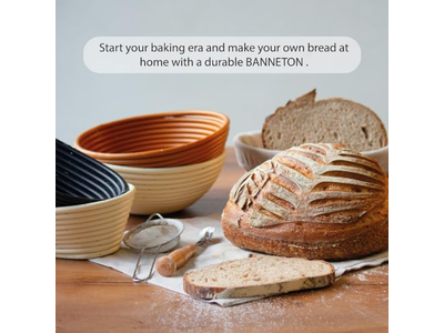 आटा किण्वन बॉक्स मिनिएचर ब्रेड टोकरी सॉरडो स्टार्टर किट