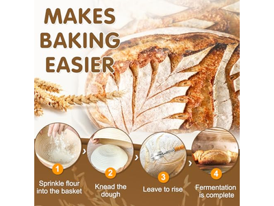 फ्लोर स्टैंडिंग टोकरी रैक किण्वन लिनन कपड़ा कस्टम सॉरडो प्रूफिंग