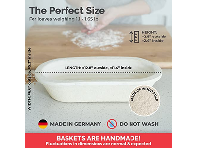 9 इंच गोल बैनेटन लाइनर के साथ राइजिंग ब्रेड बास्केट्स बैनेटन्स प्रोविंग