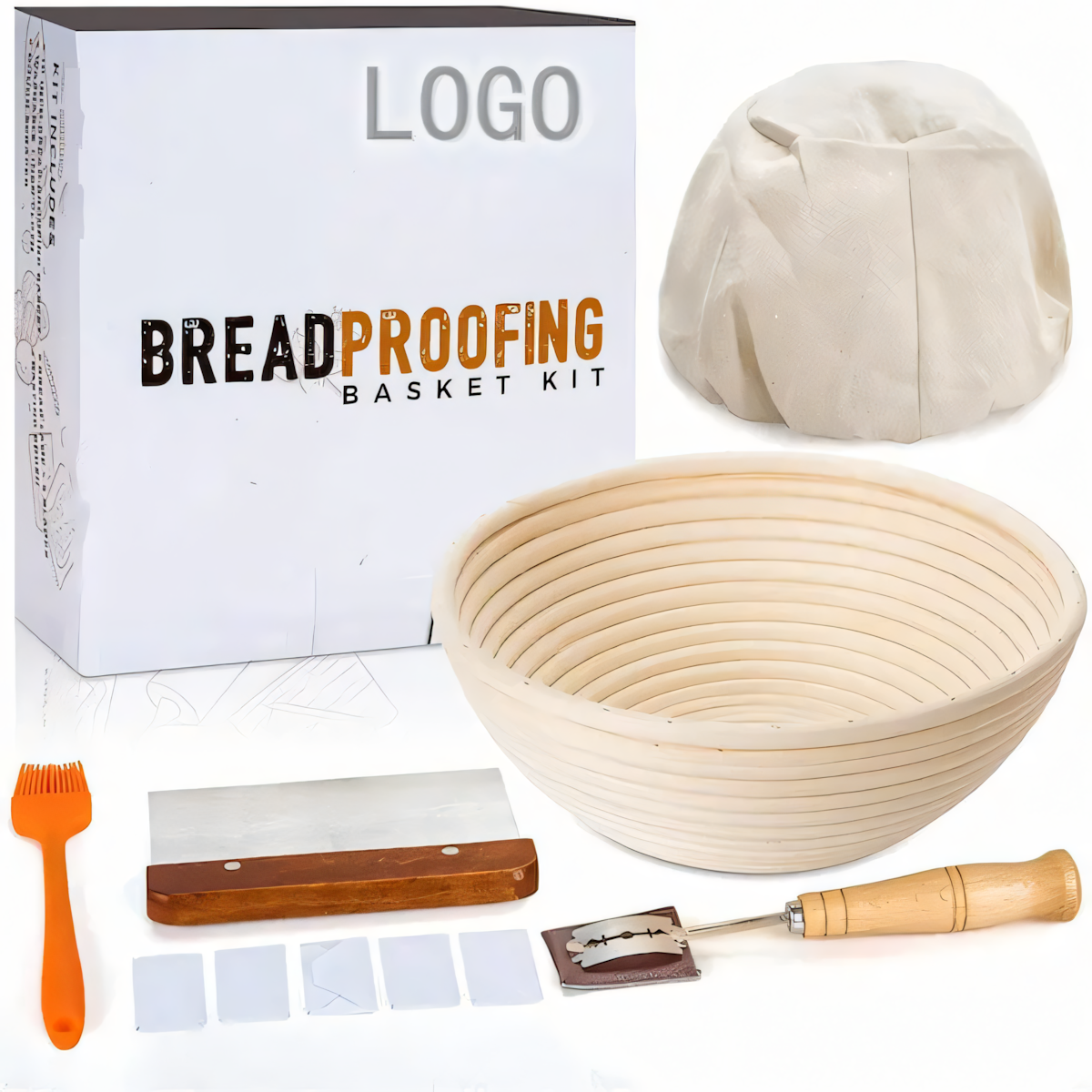 कस्टम लोगो के साथ प्रूफिंग बास्केट