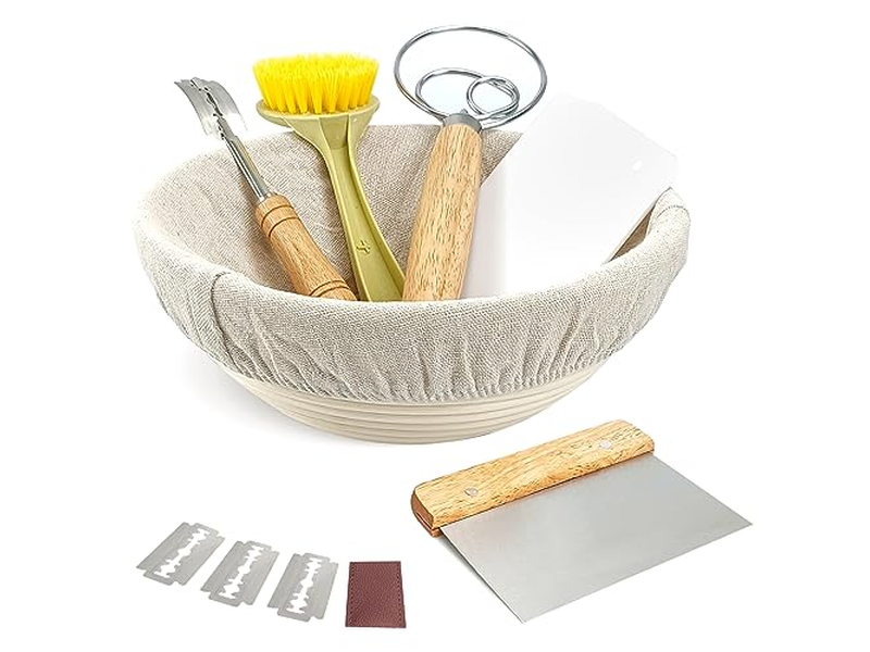 जैक के साथ बेक बैनेटन लाइनर सॉरडो बिना बैनेटन के ब्रेड बनाने के लिए