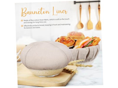 बेकिंग आपूर्ति आटा ब्रेड बनाने के बर्तन ढक्कन के साथ टोकरी सेट ऑफ 2