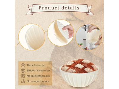 बेकिंग बर्तन गोल ब्रेड टोकरी प्रूफिंग क्राफ्ट्स ओवल सेट ऑफ 2 बैनेटन किट