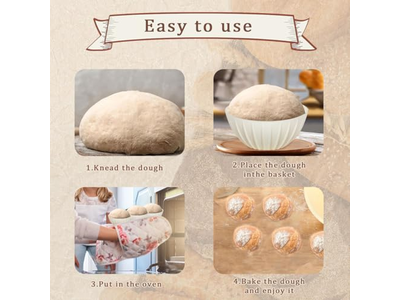 बेकिंग बर्तन गोल ब्रेड टोकरी प्रूफिंग क्राफ्ट्स ओवल सेट ऑफ 2 बैनेटन किट