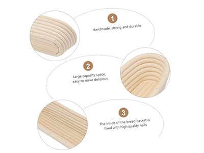 बैनेटन इको प्रूफिंग टोकरी पेस्ट्री लाइनर बेकिंग उपकरण उपहार सेट