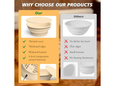 कपड़े के साथ बैनेटन प्रूफिंग टोकरी वियतनाम विलो रतन बाउल ब्रेड टोकरियाँ