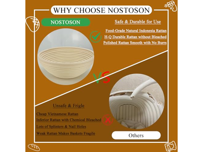 बैनेटन प्रूफिंग टोकरियाँ प्लास्टिक प्राकृतिक टोकरी बैनेटन ब्रेड सेट हस्तनिर्मित