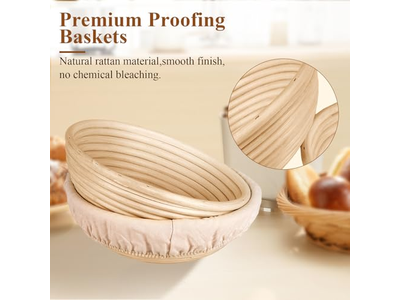 बैनेटन सौरडो स्टार्टर किट क्रोशे लिनन कवर ओवल रतन बेकिंग टूल्स के लिए