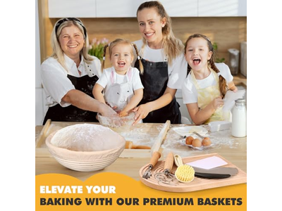 टोकरी बैनेटन विकर 6 इंच बाँस गोल प्लास्टिक 9 बैनेटन प्रूफिंग