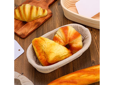 बैनेटन प्रूफिंग टोकरी 23 सेमी अंडाकार गोल आकार का आटा पेस्ट्री लाइनर ब्रेड