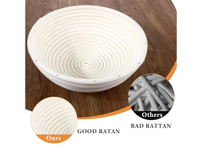 कवर के साथ ब्रेड टोकरी प्रूफिंग प्रोविंग टोकरियाँ कपड़ा किण्वन