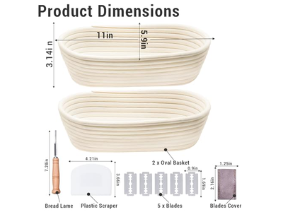 वॉर्मिंग स्टोन पैक लाइनर 5 इंच बनाने की आपूर्ति बैनेटन के साथ ब्रेड टोकरी
