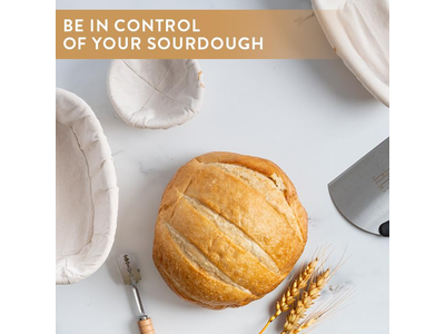 सर्विंग के लिए ब्रेड टोकरियाँ क्लॉथ ओवल रतन किण्वन टोकरी के साथ