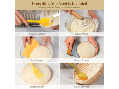 सर्विंग के लिए ब्रेड बाउल बेनेटन प्रूफिंग टोकरी सेट ऑफ 2 10 इंच टोकरियाँ